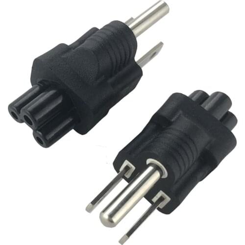 USA AC power cable plug adapter IEC C5 to NEMA 5-15P Plug Adapter IEC C5 to USA NEMA 5-15P Power Plug Adapter