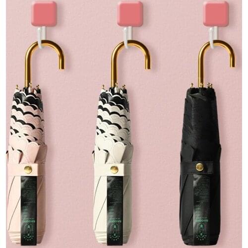 Hook handle ultra light folding sunscreen sunshade anti ultraviolet sunshade sunny umbrella male and female umbrellas