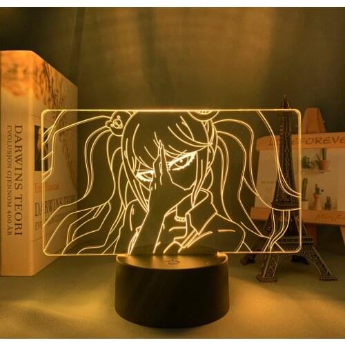 Danganronpa Led Night Light Junko Enoshima Lamp for Home Decor Kids Gift Danganronpa Acrylic 3d Lamp Junko Enoshima
