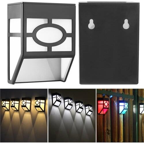 LED Solar Light Outdoor Wall Lamp Corridor Staircase Light IP65 Waterproof 3 Lighting Colors Lights up automatically at night