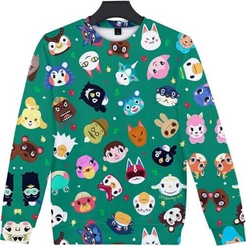 2020 Harajuku Animal Crossing 3D Sweatshirt Women Men Printed Anime Japanese The Villager Pullover Clothing Streetwear 3D Hoody