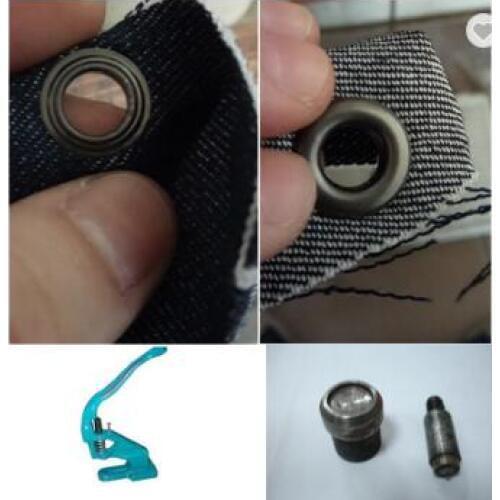 Universal press machine press fasteners and button making for rivets