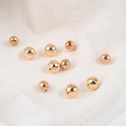 50-100pcs 8/10mm Plating CCB Bead Section Ball Seed Spacer Loose Beads For Jewelry Making DIY Bracelet Necklace Parts Wholesale