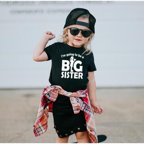 I'm Going To Be A Big Sister Kids Girls Short Sleeve Announcement T Shirt Big Girl Funny Shirts Fashion Casual Children Tees Top