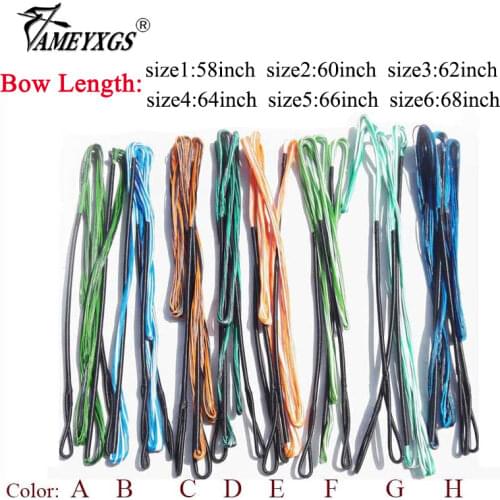 1pc Archery 16 Strands Bowstring 58-68inch Recurve Bow Traditional Bow Longbow Replacement String Shooting Hunting Accessories