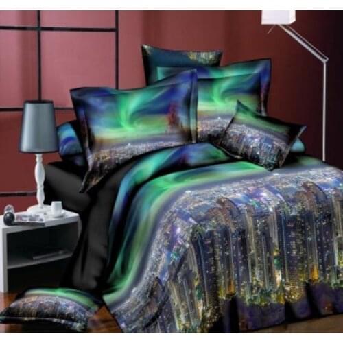 10Luxury 3D Printed Bedding Queen Size Duvet Cover Bed Flat Sheet with 2 PillowCASES