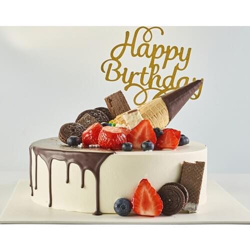 10Pcs Bling Sparkle Cake Toppers Decoration Boy Man Happy Birthday Cupcake Topper Decors Supplies Kids Birthday Party