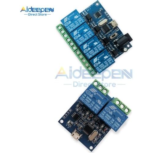 2/4 Channels USB Relay Module Smart Control Switch USB Relay Module USB Smart Control Switch Support Relay Switch Status Query