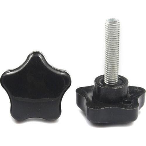 5PCS M8*15/20/25/30/35/40/50/60/70mm Thread Star Clamping Knob Head Diameter 32MM 5Stars Lathe Knobs Handle Screws