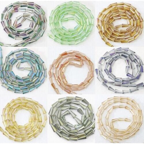 Cute/Romantic Multicolor Crystal Glass Rhinestones 8x16mm Charms New Tower Teardrop Fashion Jewelry Making 50pcs B1184