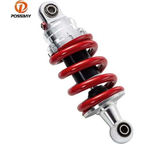 POSSBAY 205mm Motorcycle Rear Air Shock Absorbers Red Motocross Shock Absorber Falling Motorbike Protection for Yamaha Y15/Y15ZR