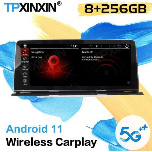 8+256G Carplay 1 DIN Car Radio Receiver Android 11 Auto For BMW 6 Series 6GT F06 F12 GPS Navigation Video Player IPS Head Unit
