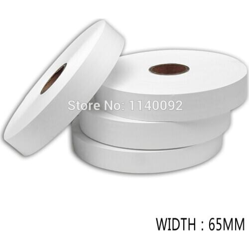 Free shipping blank white tape width 65mm/nylon tape/non-woven fabrics/garment printed label/custom care label/clothing label