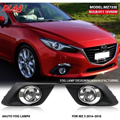 DLAA For Mazda 3 Axela 2014 2015 2016 Front Fog Lights Car Styling Spot Light Fog Lamps With Switch - 1 Pair