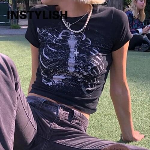 INSTYLISH Women's Cropped T-shirts