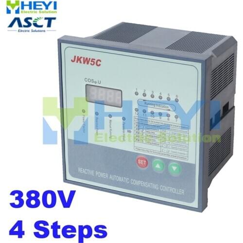 JKW5C power factor regulator controller 4step 380v Reactive power automatic compensation controller