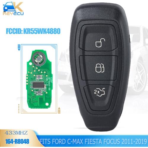 Keyecu Intelligent Remote Control Key 434MHz ID83 Chip for Focus B-Max C-Max Mondeo Kuga Fiesta