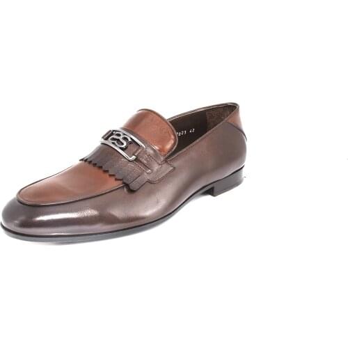 SHENBINs Brown/Tobacco Baby Buffalo Loafers with Leather Soles, Shenbins Exclusive Handmade Top Quality Shoes