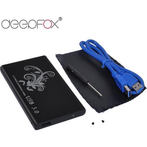 DeepFox USB 3.0 HDD Caddy Enclosure 2.5inch SATA SSD Mobile Disk Box Cases 2.5 HDD Case For Windows/Mac Up To 5Gbps