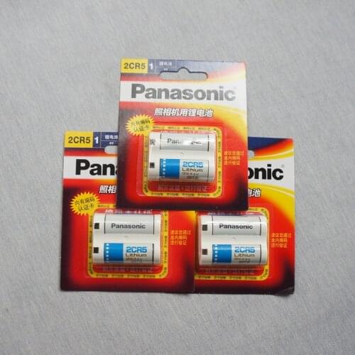 5pack/lot New Original Panasonic 2CR5 1500mah 6V Lithium Battery Camera Non-rechargeable Batteries Cell