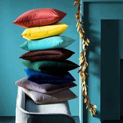 25 Colors Soft Velvet Cushion Cover Decorative Pillows Throw Pillow Case Soft Luxury Home Decor Living Room Sofa Seat Coffee