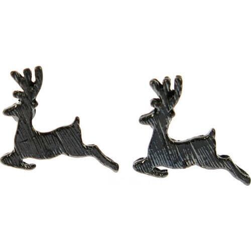 New Fashion Running Deer Stud Earrings Women Small Cute Elk Animal Pendientes Ear Earring Christmas Gifts Bijoux