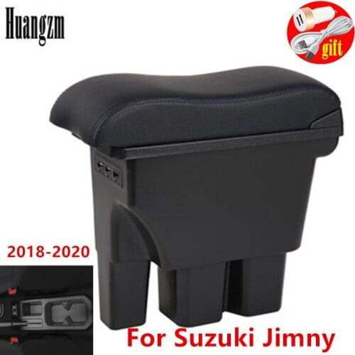 For Suzuki Jimny Armrest Jimny 2020 2019 2018 JB74 double-layer retractable with USB led light punch-free integrated armrest box