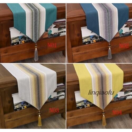Simple cotton table flag Nordic table mat coffee table TV cabinet tablecloth bed towel Table runner