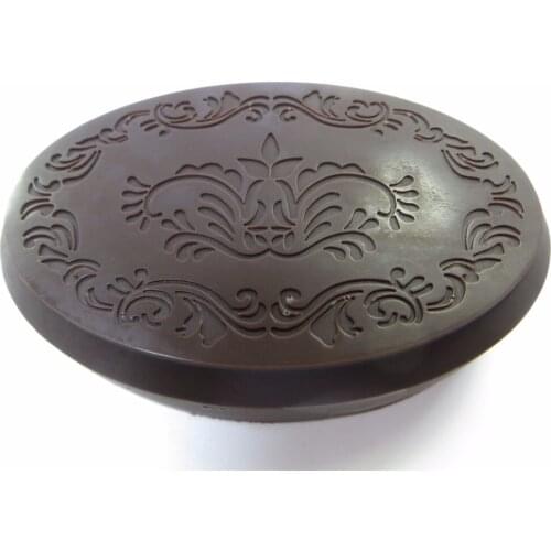 QT0057 Oval Shape Stamp Handmade Soap Mold Art Pattern Chocolate Mould DIY Silicone Soap Molds Silicone Rubber PRZY Eco-friendly