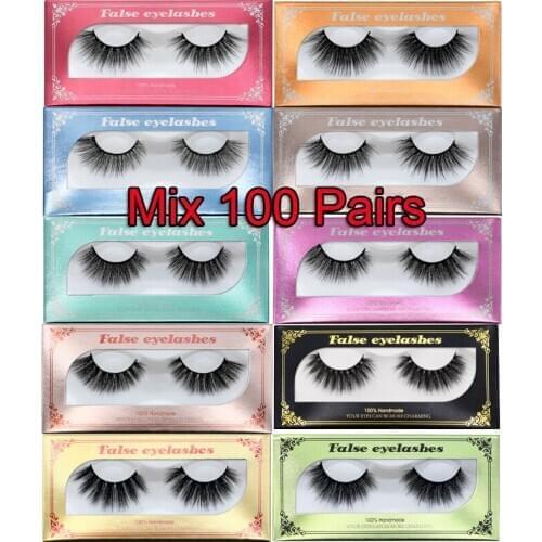 Wholesale Eyelashes 30/50/70/100 pcs 3d Mink Lashes Natural Mink Eyelashes Wholesale False Eyelashes Makeup False Lashes In Bulk
