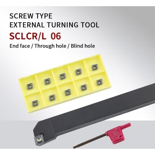 SCLCR/L Turning Tool SCLCR0808H06 SCLCR1010F06 SCLCL1212F06 SCLCR1616H06 External Turning Tool Holder For CCMT06 Carbide Inserts