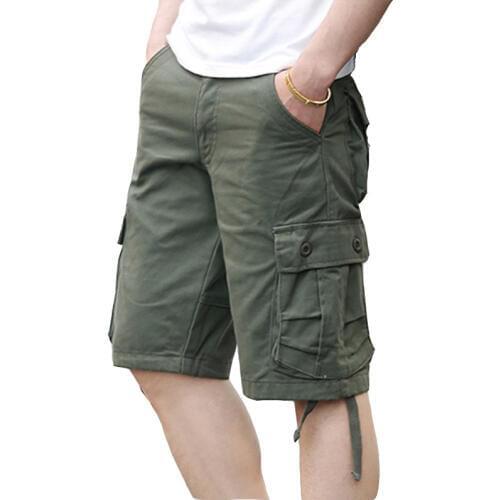 Cargo Shorts Men 2020 Summer Baggy Multi Pocket Zipper Breeches Army Military Tactical Short Casual Cotton Shorts Plus Size 44