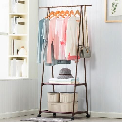 Modern Floor Standing Coat Rack Coat Rack Steel Tube Removable Floor Hanging Shoes Bags Boxes Organizer Clothes Hanger Stand