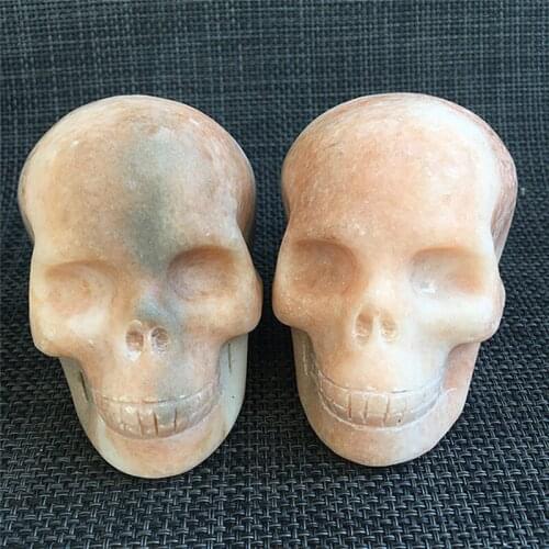 Pork Stone Skull Natural Quartz Gems Minerals Crystals Reiki Healing Gemstones Feng Shui Home Decoration
