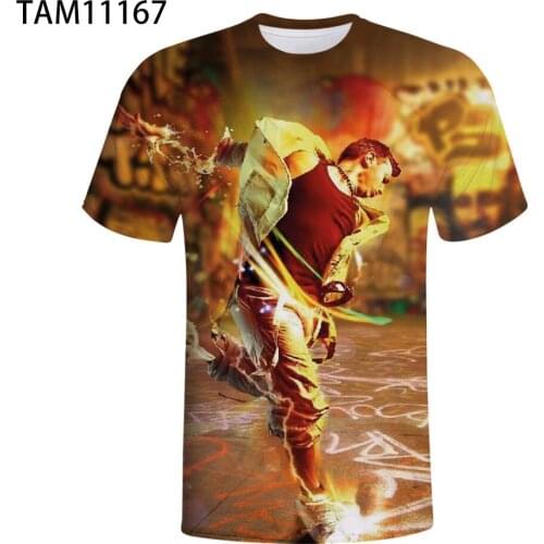 Street Dance3D Printing Pop Singer Dance T-Shirt Boys And Girls Hip-Hop Tee Break Dance Streetwear T-Shirt top Clothes