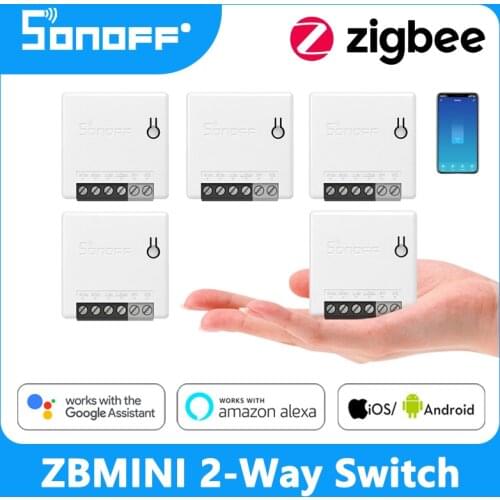 SONOFF ZBMINI Zigbee Smart Light Switch Module Two Way Control Switch Smart Home Works With Smartthing Alexa Google Home Hot