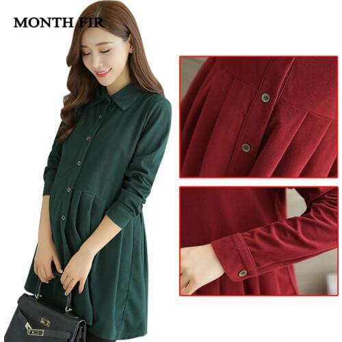 Maternity top Corduroy Maternity Blouses Shirts For Pregnant Women Pregnancy Clothes Maternity Shirts Clothing blusas maternales