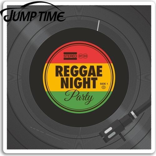 Jump Time for Reggae Record Vinyl Stickers Music DJ Jamaica Sticker Laptop Truck Window Bumper Decal Waterproof Accessories
