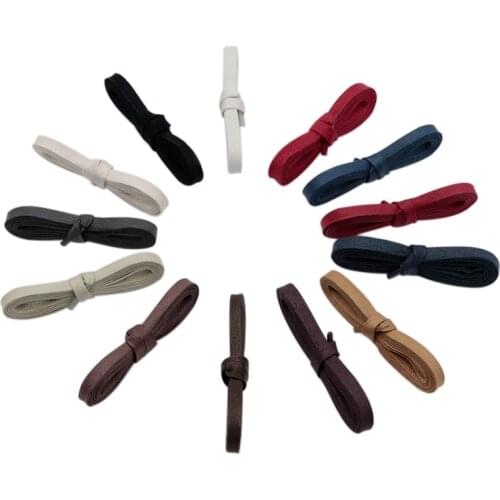 Coolstring Trendy New 8MM Pure Color Waxed Flat Laces Waterproof Durable White Beige Red Lady Boots 100% Cotton Lacets кроссовки