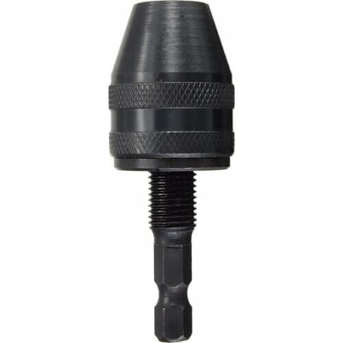 0.5-8mm 1/4 Inch Hex Shank Keyless Drill Chuck Drill Screwdriver Driver Adapter