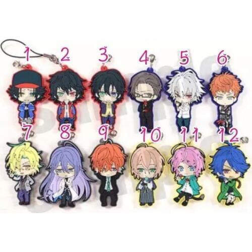 10pcs/lot HypnosisMic -Division Rap Battle Original Japanese anime figure rubber Silicone mobile phone charms/key chain/strap