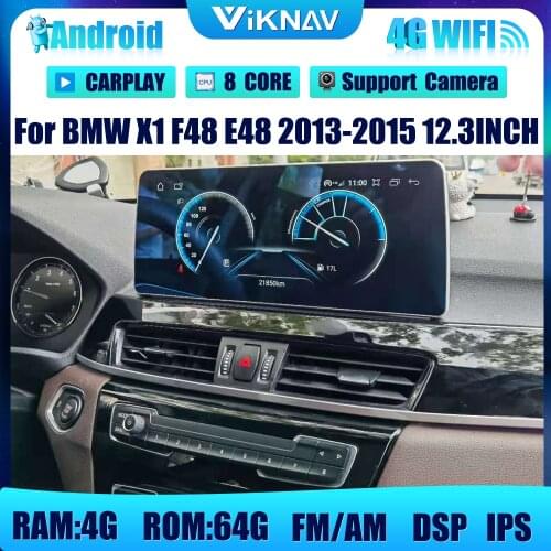 12.3 inch Android 10.0 Car Radio For BMW X1 F48 E48 2010-2012 GPS Navigation Car Original car without screen tereo Carpla