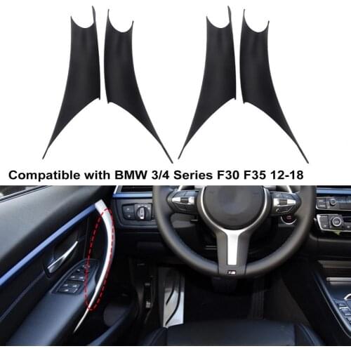 Lightweight 2 Pairs Unique R/L Inside Door Panel Pull Handle Covers Durable Inside Grab Handle Covers Wear-resistant