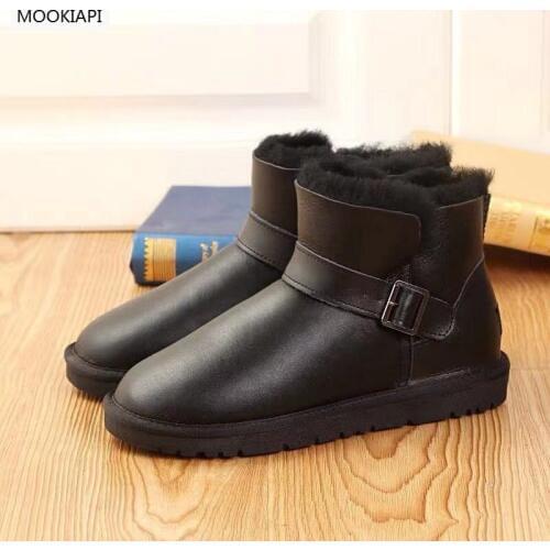 2019 Australias highest quality mens snow boots, real sheepskin, natural wool, fashionable waterproof men shoes, free delivery