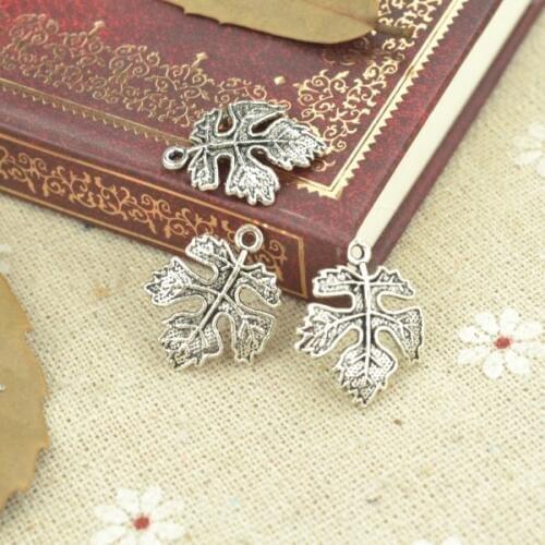 35pcs alloy Tibetan Silver Plated tree leaf Charms Pendants for Jewelry Making DIY Handmade Craft 20*16mm Q311
