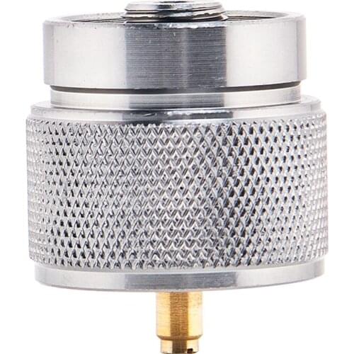 Camping Stove Adapter 1LB Propane Small Tank Input and a Lindal Valve EN417 Output Outdoor Cylinder LPG Canister Convert