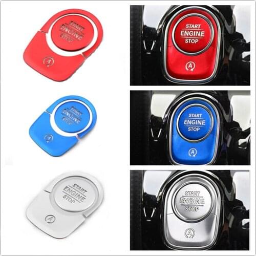 Aluminum Engine Start Stop Switch Push Button Ring Trim Fit For Mercedes Benz A Class W177 CLA Class C118 B Class W247 2019 2020