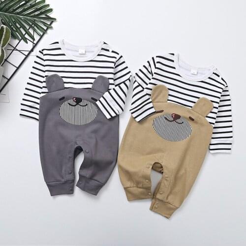 Bobora Newborn Bodysuit Baby Baby Boys' Romper Jumpsuit Organic Cotton One-Piece Coverall