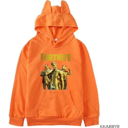 Spring and Autumn Childrens Clothing Cartoon Game Fortnites Night Print Boys and Girls Sports Suit Hoodie Top