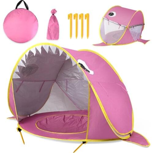 Kids Beach Tent Baby Beach Tent Uv-protecting Sunshelter With A Pool Pop Up Portable Shade Pool UV Protection Sun Shelter Tent